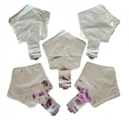 Botez fata - Baloane - Set 5 baloane folie stea argintie 25 cm