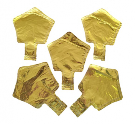 Botez fata - Baloane - Set 5 baloane folie stea aurie 25 cm