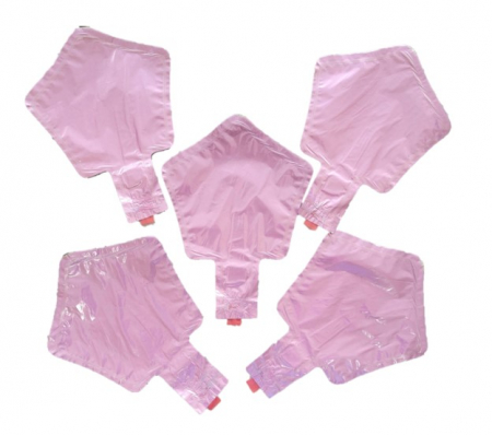 Botez fata - Baloane - Set 5 baloane folie stea roz deschis 12 cm