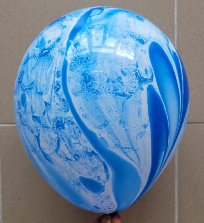Set 5 baloane latex albastru degrade 35 cm [4]