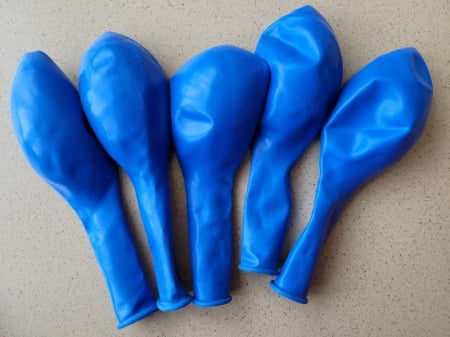 Set 5 baloane latex jumbo albastru 35 cm [4]