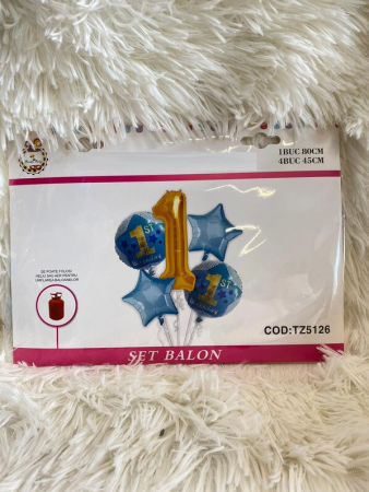 Set 5 baloane prima aniversare baiat [6]