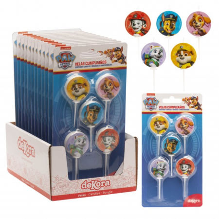 Set 5 lumanari tort Paw Patrol / Patrula Catelusilor 3 cm [3]