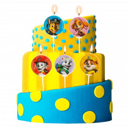 Set 5 lumanari tort Paw Patrol / Patrula Catelusilor 3 cm [2]