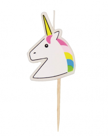 Unicorn - Decoratiuni pentru petrecere tematica - Set de 5 lumanari party, in form de cap de unicorn