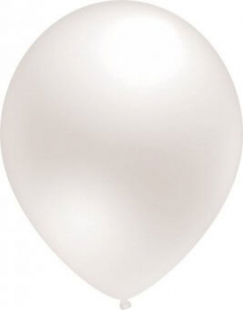 Baloane din latex 13cm - Set 50 baloane latex alb sidef 13 cm