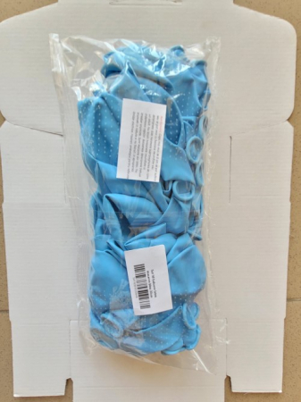 Set 50 baloane latex macaron albastru 30 cm [4]