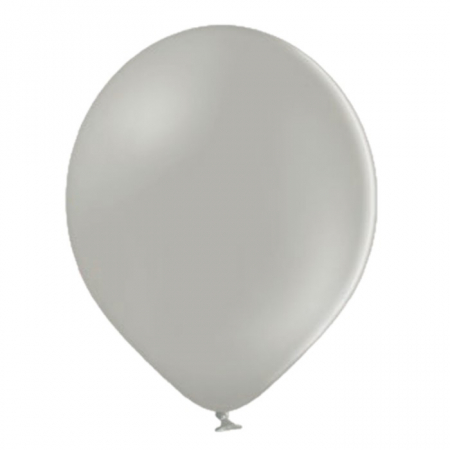Set 50 baloane latex macaron gri 30 cm