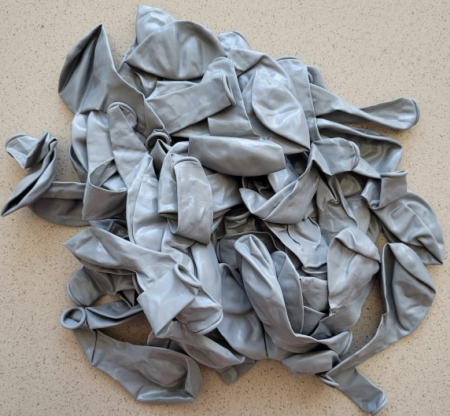 Set 50 baloane latex retro gri 25 cm [4]