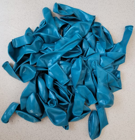 Set 50 baloane latex retro turcoaz 25 cm [3]