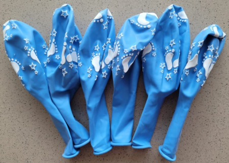 Set 6 baloane albastre cu piciorus 30 cm [4]