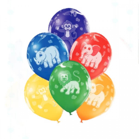 Set 6 baloane latex animale zoo 30 cm 5414391004502 [8]