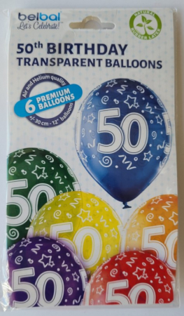 Set 6 baloane latex aniversare 50 ani 30cm [2]
