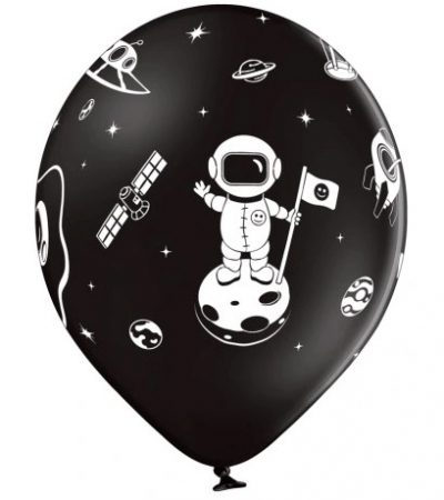 Set 6 baloane latex Astronaut 30 cm [4]