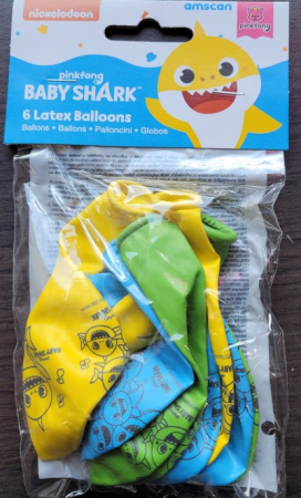 Set 6 baloane latex Baby Shark 27.5 cm [8]