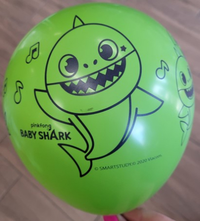 Set 6 baloane latex Baby Shark 27.5 cm [2]