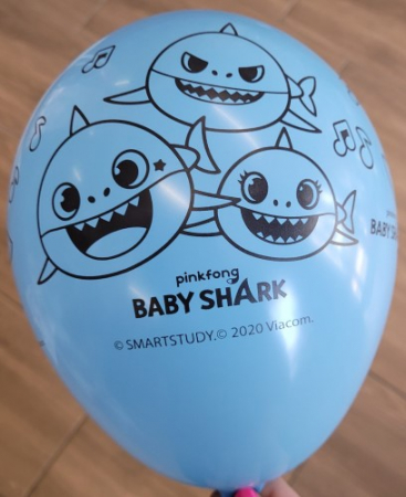 Set 6 baloane latex Baby Shark 27.5 cm [6]