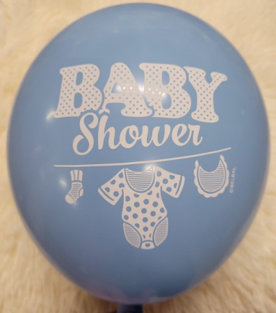 Set 6 baloane latex Baby Shower Baiat 27 cm [5]