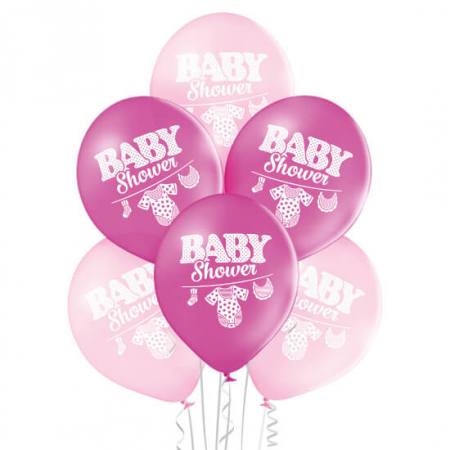 Gender reveal & Dezvaluire - Articole & decoratiuni - Set 6 baloane latex Baby Shower Fata 27 cm