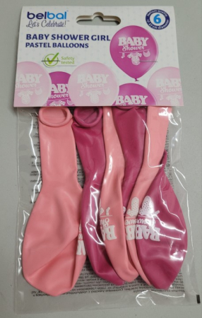 Set 6 baloane latex Baby Shower Fata 27 cm [8]