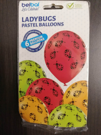 Set 6 baloane latex buburuza 30 cm 5414391003710 [7]
