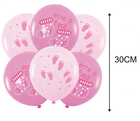 Set 6 baloane latex Este o fata 30 cm [1]