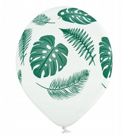 Set 6 baloane latex frunze tropicale 30 cm [1]