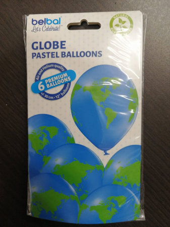 Set 6 baloane latex glob pamantesc 30 cm [5]