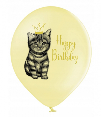 Set 6 baloane latex Happy Birthday animalute 30 cm [2]