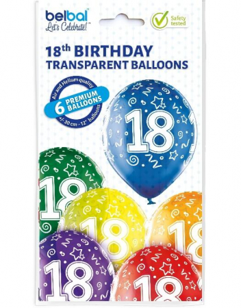 Set 6 baloane latex majorat multicolor 18 ani 30 cm [7]