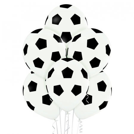 Set 6 baloane latex mingi de fotbal 30 cm [0]