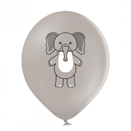 Set 6 baloane latex pastel animale zoo 30 cm [14]