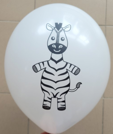 Set 6 baloane latex pastel animale zoo 30 cm [6]