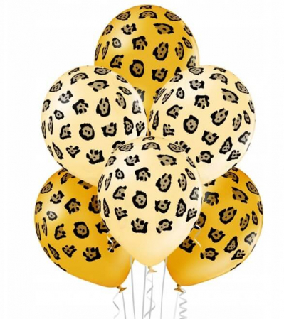 Zoo - Decoratiuni pentru petrecere tematica - Set 6 baloane latex pete leopard 30 cm