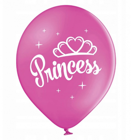 Set 6 baloane latex Princess roz 27 cm [5]