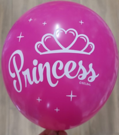 Set 6 baloane latex Princess roz 27 cm [1]