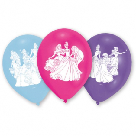 Printese Disney - Baloane - Set 6 baloane latex Printese Disney 22.8 cm