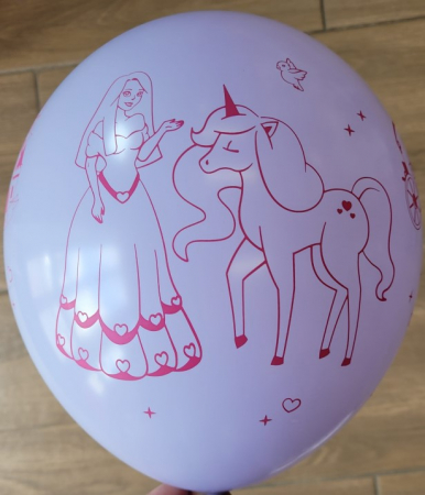 Set 6 baloane latex printese / princess 30 cm [2]