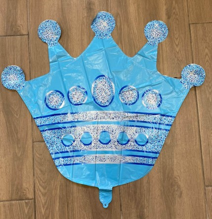Set baloane latex si folie coroana albastru 6 buc [6]