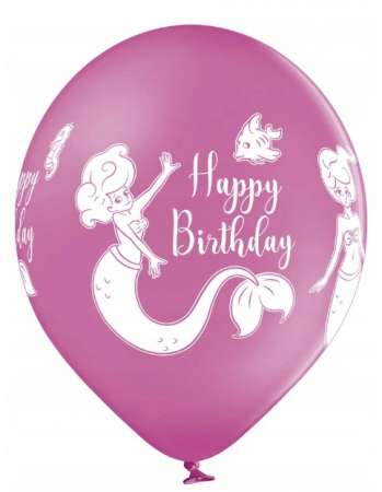 Set 6 baloane latex Sirena Happy Birthday 30 cm [2]