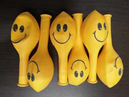 Set 6 baloane latex Smile Face 30cm [2]
