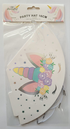 Set 6 coifuri unicorn holograma 16 cm [3]