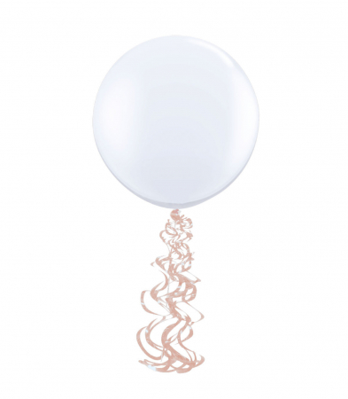 Accesorii pentru baloane - Set 6 cozi baloane rose gold 50 cm