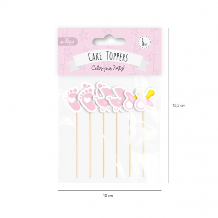 Set 6 decoratiuni tort / briosa bebe fata 2.5 cm [4]