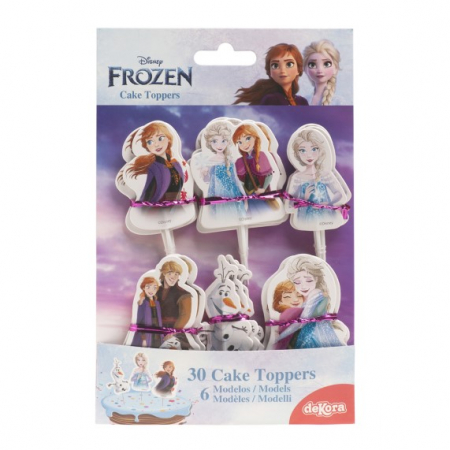 Set 16 modele decor hartie tort / briosa Frozen 5 cm [9]