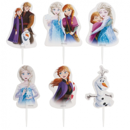 Toppere & Decoratiuni Tort - Set 16 modele decor hartie tort / briosa Frozen 5 cm