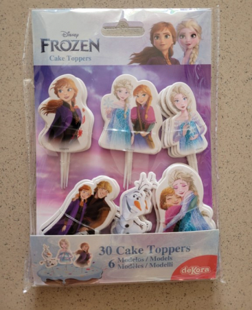 Set 16 modele decor hartie tort / briosa Frozen 5 cm [8]