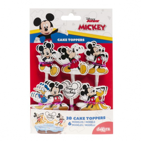 Set 6 modele decor hartie tort / briosa Mickey Mouse 30 buc [9]