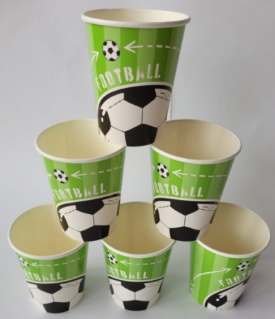 Set 6 pahare carton fotbal 220 ml [2]