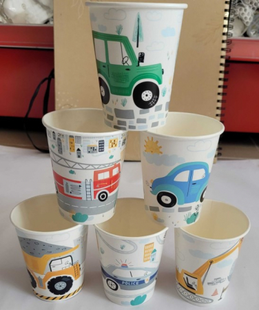 Set 6 pahare carton masini 220 ml [2]